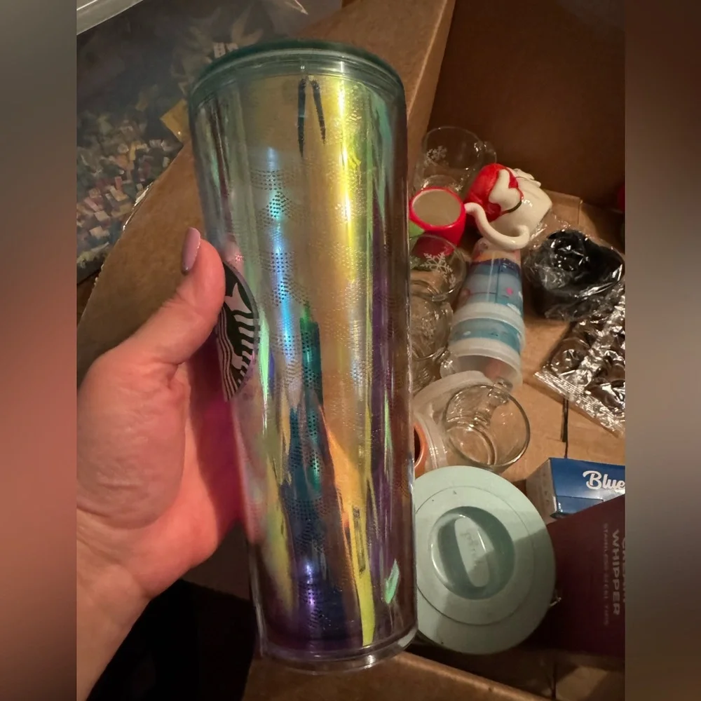 Starbucks Iridescent mermaid tumbler like new RARE
